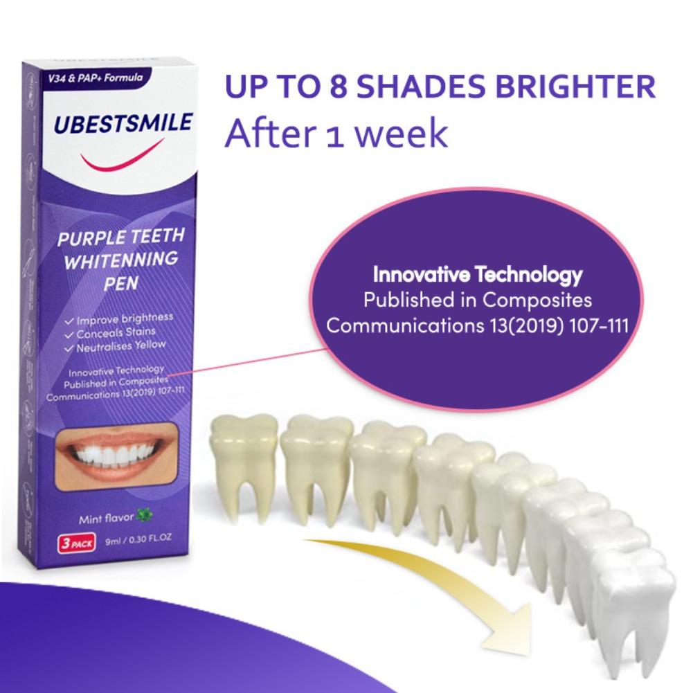 قلم تبييض الأسنان الأرجواني UB - مراجعة Teeth Whitening Pens وسعره