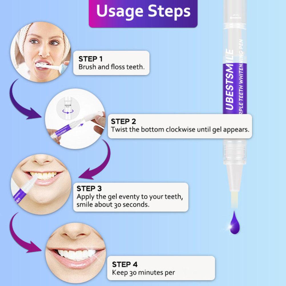 قلم تبييض الأسنان الأرجواني UB - مراجعة Teeth Whitening Pens وسعره