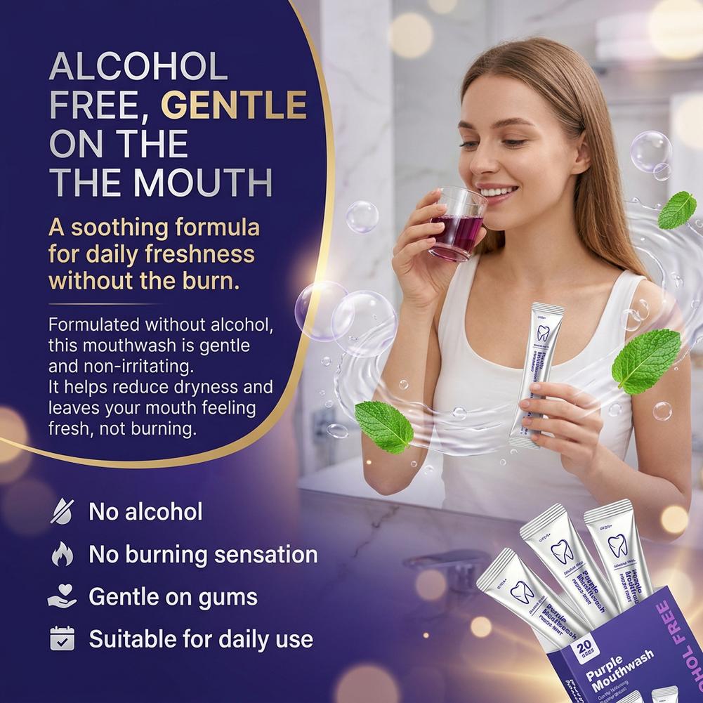 غسول فم باللون البنفسجي لتنظيف - مراجعة Teeth Whitening Mouthwash وسعره