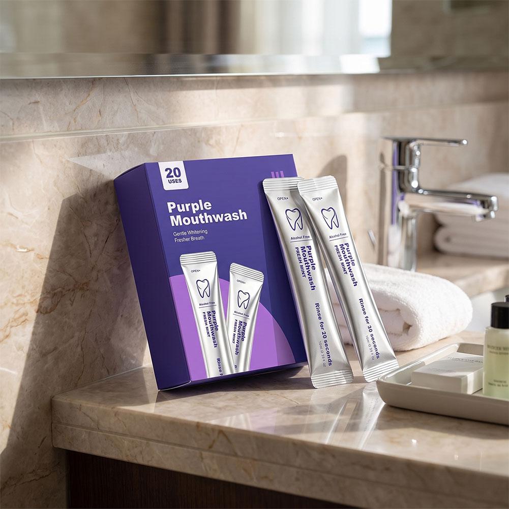 غسول فم باللون البنفسجي لتنظيف - مراجعة Teeth Whitening Mouthwash وسعره